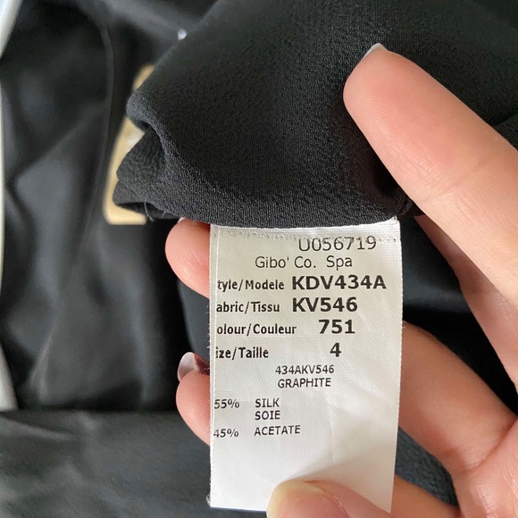 HOLIDAY PARTY GREY MICHAEL KORS SILK TWIST TIE LONG SLEEVE MIDI DRESS CLASSY - Picture 4 of 9